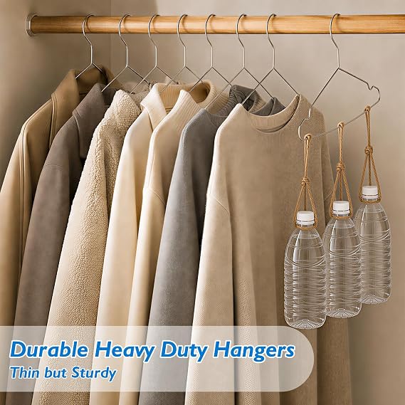 100 Pack Wire Hangers,Metal Hangers Bulk for Clothes