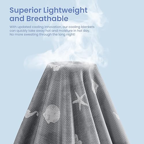 Miniatura 5 de Elegear Q-Max - Manta refrescante (tamaño King de 90 x 108 pulgadas), mantas refrescantes japonesas de arco frío de doble cara para dormir, manta de