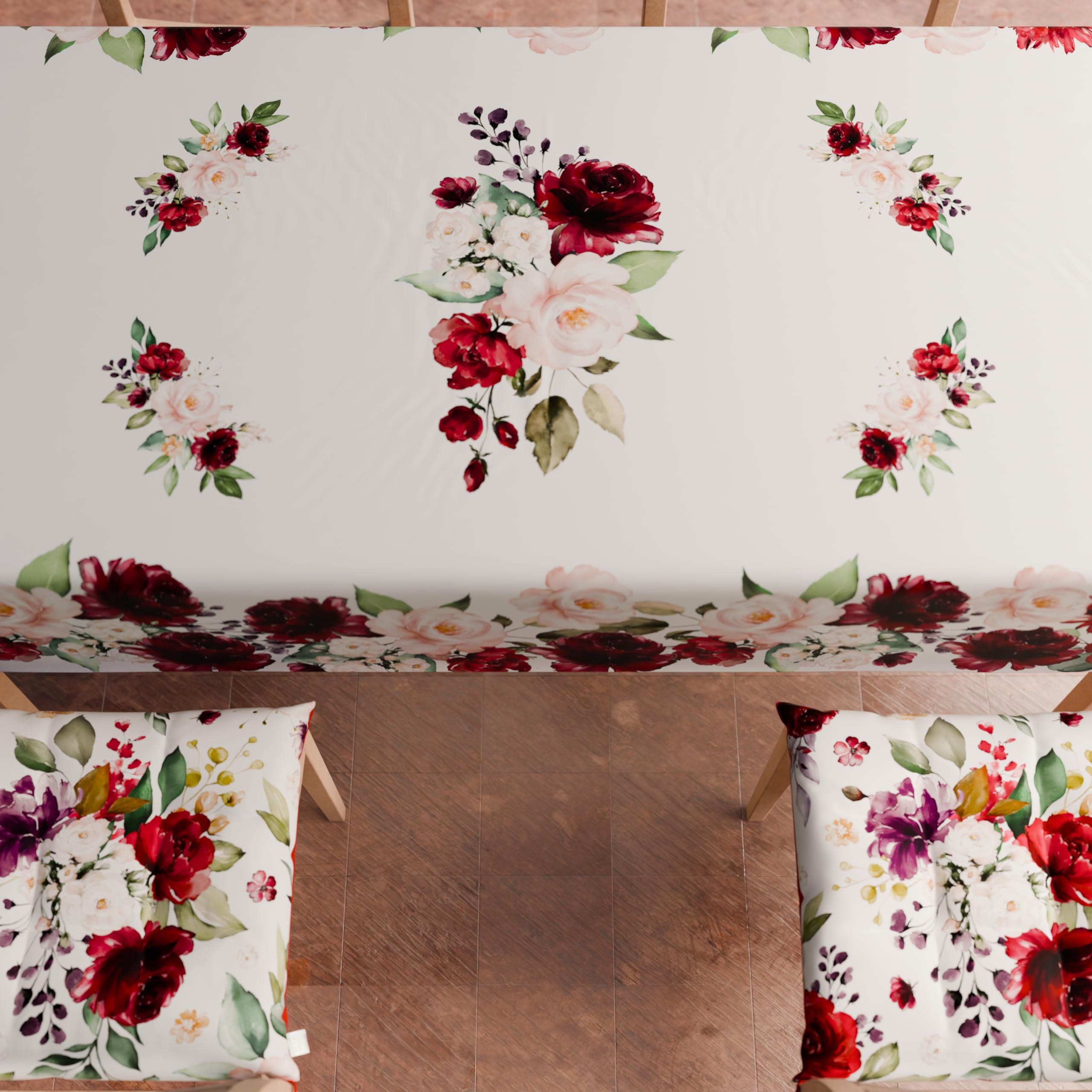 Petti Artigiani Italiani - Nappe Anti-Taches Rectangulaire 140x180 Cm (6 Places) Motif Corail Bleu - 100% Fabriquée En Italie
