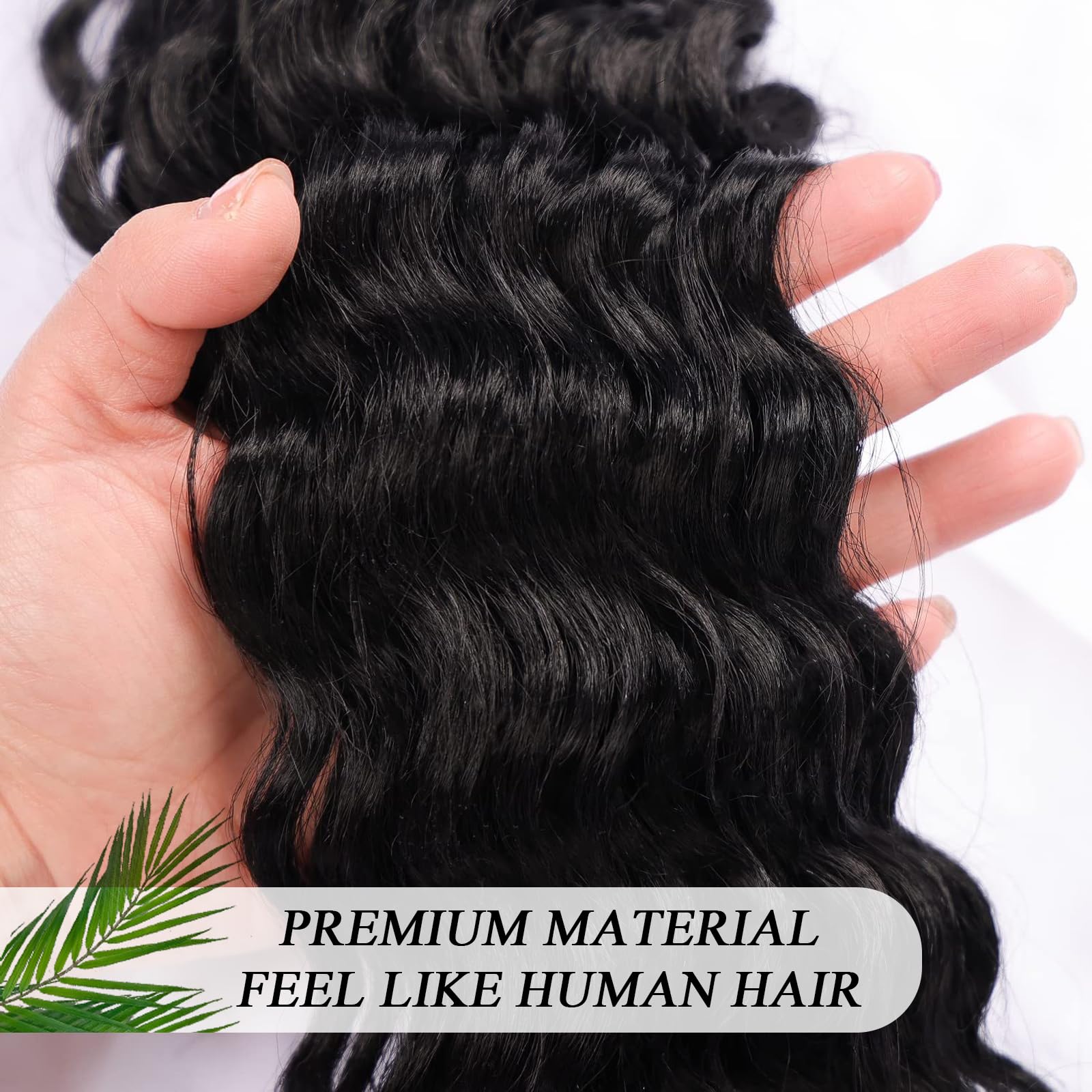 JSTHHTT Curly Braiding Hair, Crochet Braids Hair Extensions, Twist Water Wave Crochet Hair - Image 4