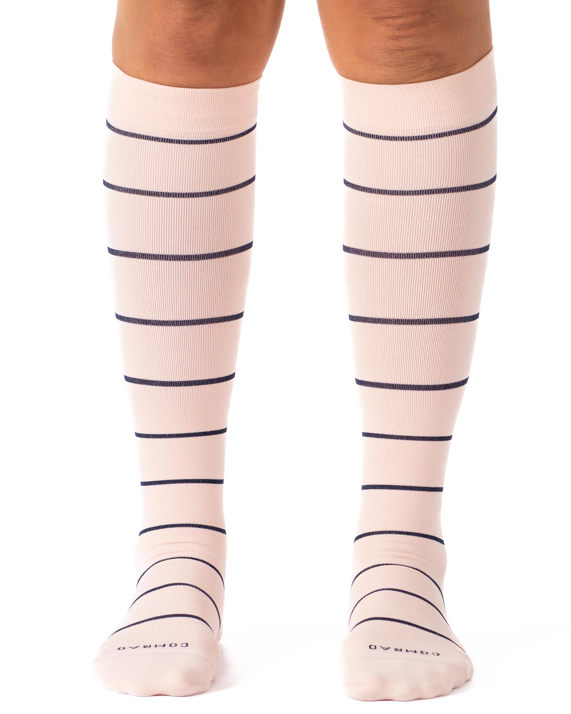 Nylon Knee High Socks - 15-20mmHg Graduated Compression Socks - Soft & Breathable Support Unisex Socks