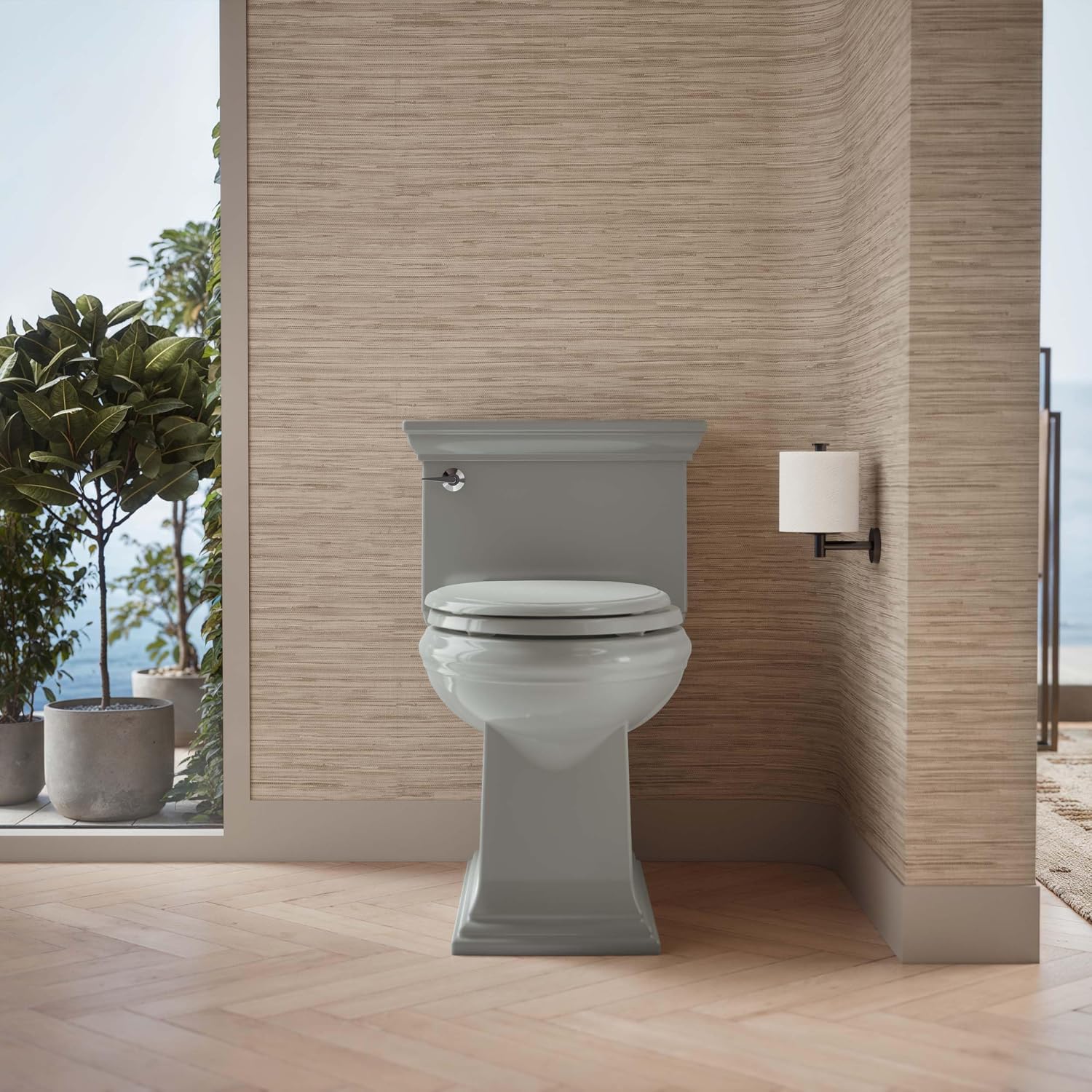 Kohler 6428-95 Memoirs Stately Comfort Height One-piece compact elongated 1.28 gpf chair height toilet with slow close seat