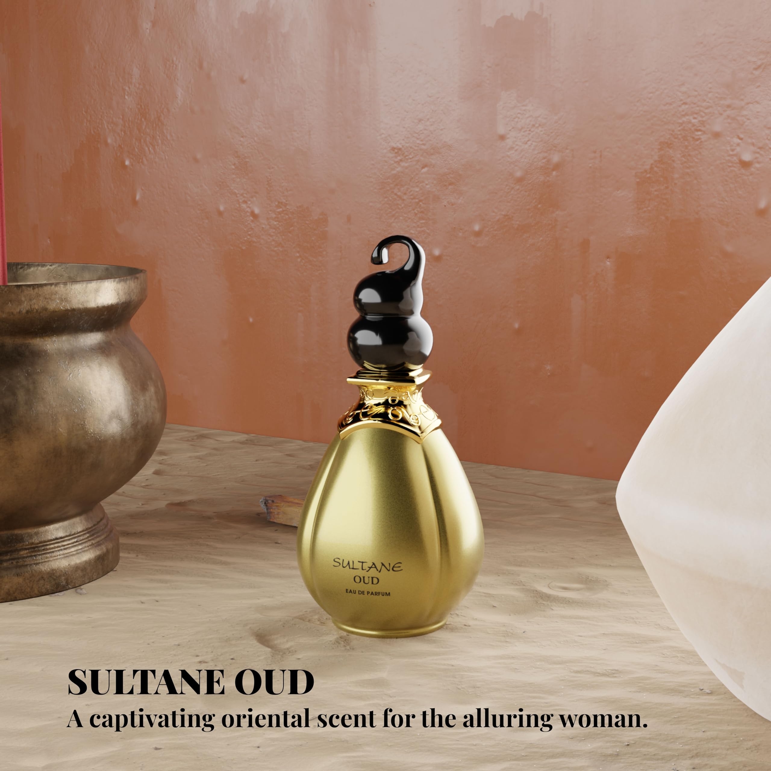 SULTANE OUD Eau de Parfum - Spray perfume for women - Oriental Scent - Notes of Rose, Saffron, Geranium - Made in France - 3.38 Fl.oz