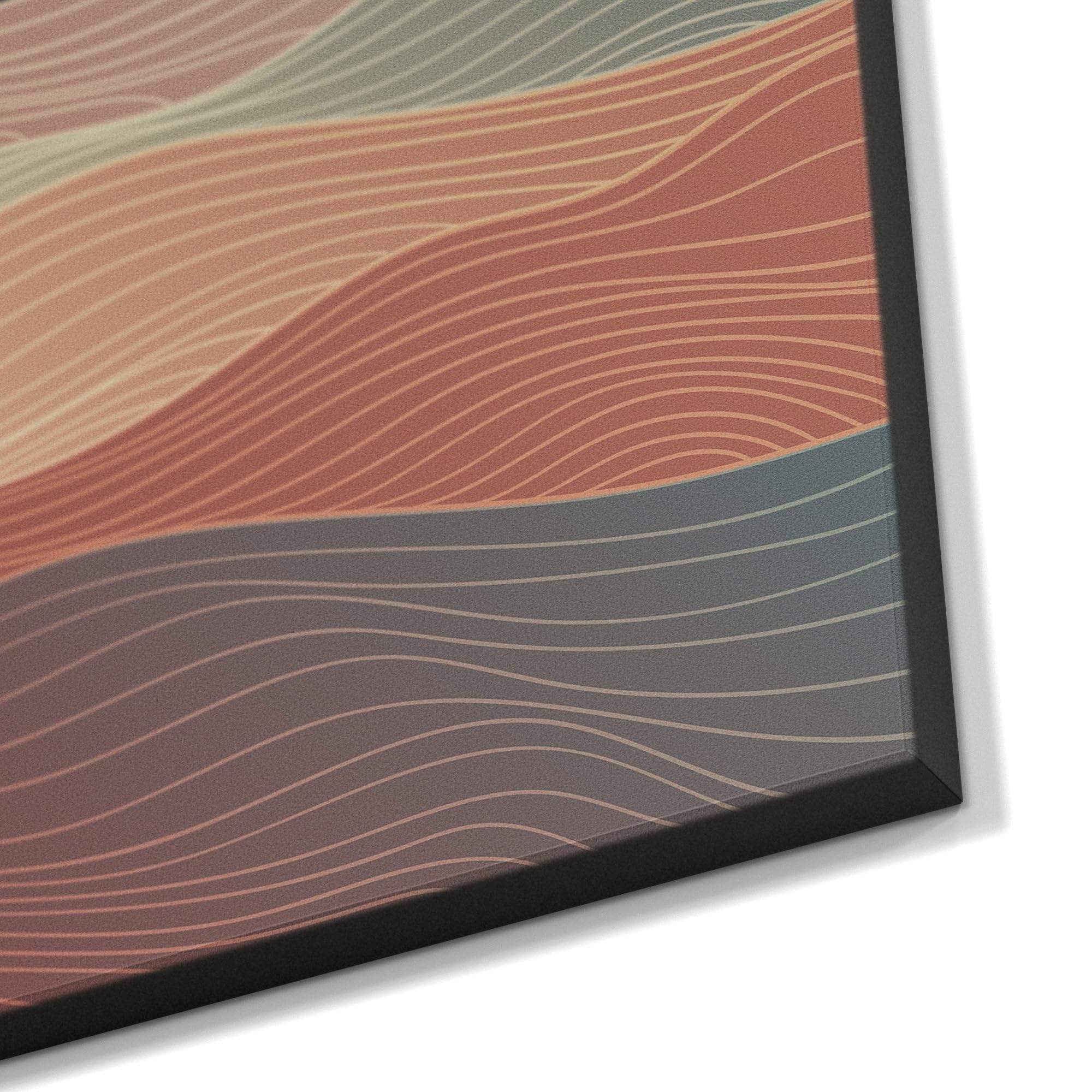 DEQORI Magnetische Kreidetafel mit UV-Druck | Motiv Wellen der Erde | Design rechteckig 40x60 cm | Kreide Metalltafel beschreibbar – Wanddeko für Küche, Flur, Kinderzimmer & Büro