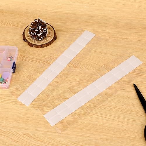 Miniatura 8 de Mozeat Lens 200 pestañas adhesivas transparentes de PET para colgar, ganchos de almacenamiento plegables, peso máximo de 200 libras, etiquetas