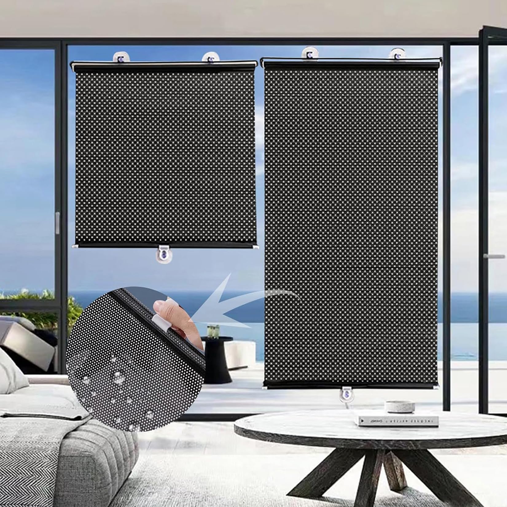 Store Occultant sans Perçage pour Fenetre 80x190cm Rideau Enrouleurs Thermiques avec Ventouse,Transmission De La LumièReprotection Solaire,pour FenêTre De Toit Chambre/Salon/Bureau/Voiture