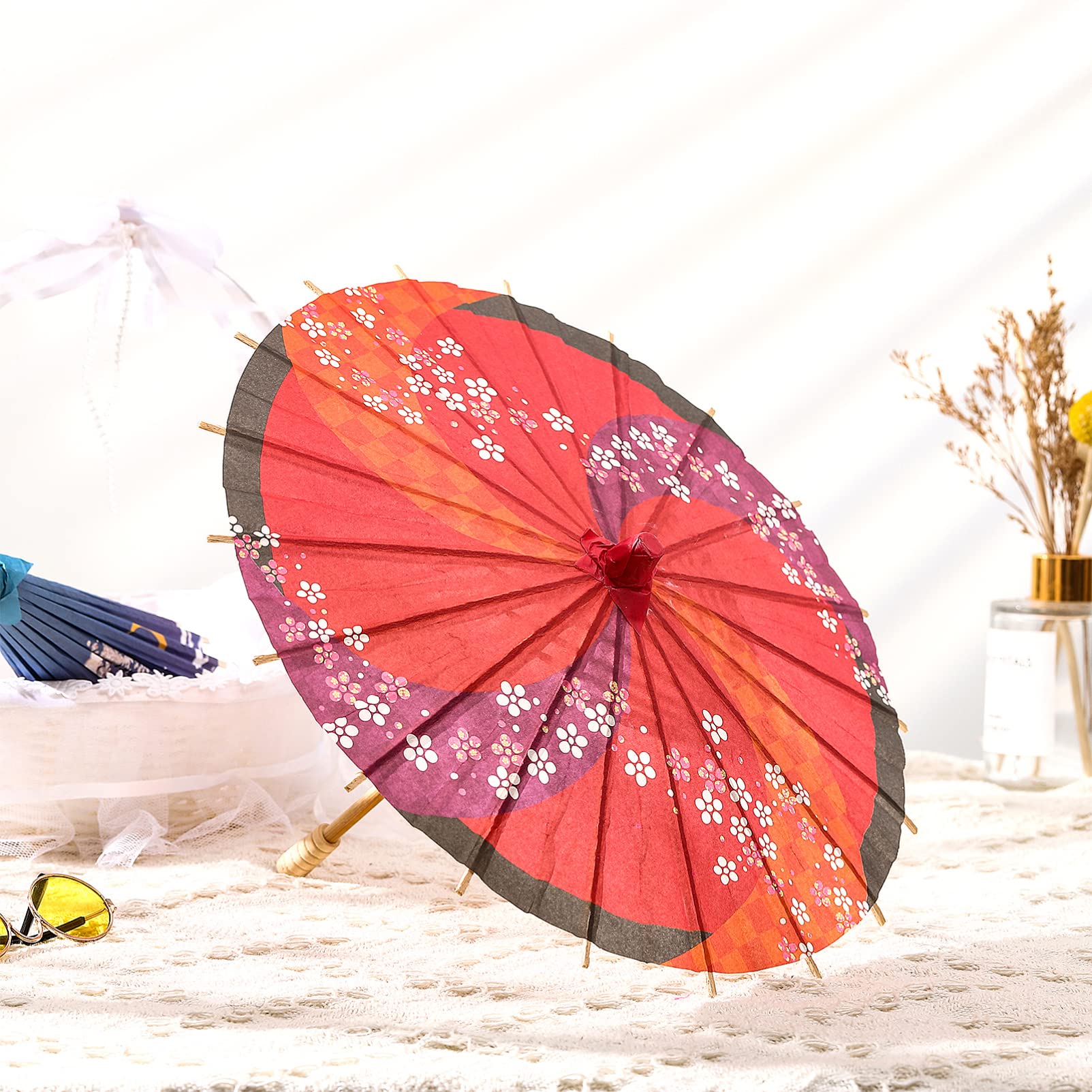 Amazon.co.jp: LEDMOMO 傘 ミニ 番傘 紙傘 和傘 踊り傘 インテリア