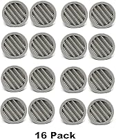 Vista 2 de Cubierta de rejilla de ventilación de aire de plástico redonda de 3" con pantalla para reptiles, rejilla de ventilación de soffit (16, gris)