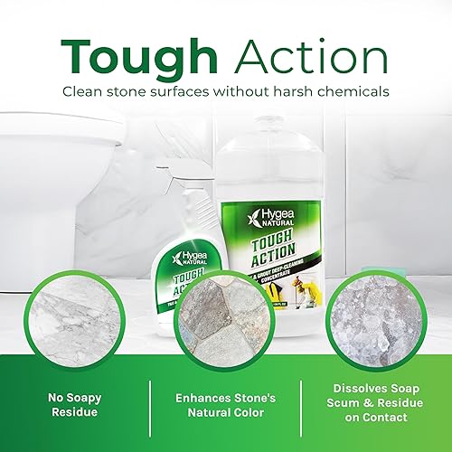 Miniatura 2 de Hygea Natural Tough Action - Limpiador de azulejos y lechadas Duo - Limpia profundamente la suciedad y la suciedad, acondiciona y mejora el color de
