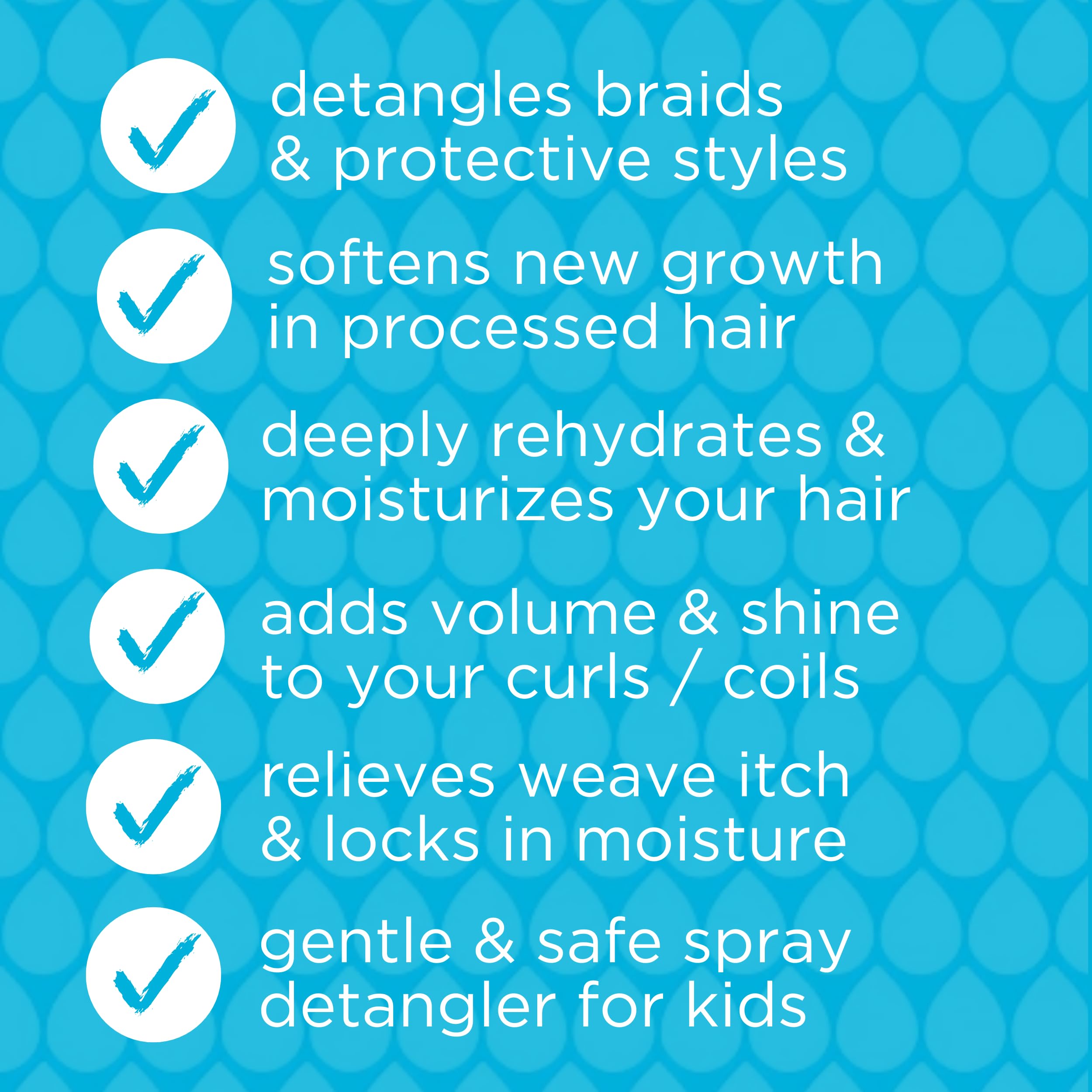 | Spray desenredante hidratante para el cabello para mujeres, niños, adolescentes y hombres con aloe vera para cabello seco y dañado | Acondicionador sin enjuague | Acondicionador nutritivo 8