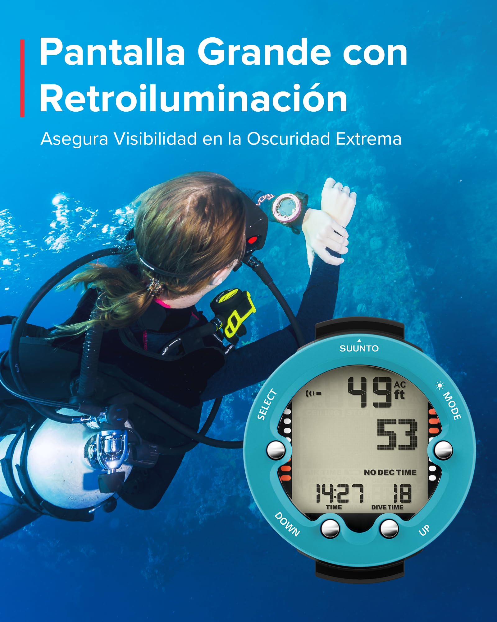 SUUNTO Zoop Novo Swimcomputer, Adultos Unisex, Azul, Talla única