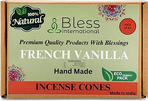 Miniatura 141 de Bless International Cedro 100% natural - Conos de incienso hechos a mano, sumergidos a mano, orgánicos, sin productos químicos para purificación