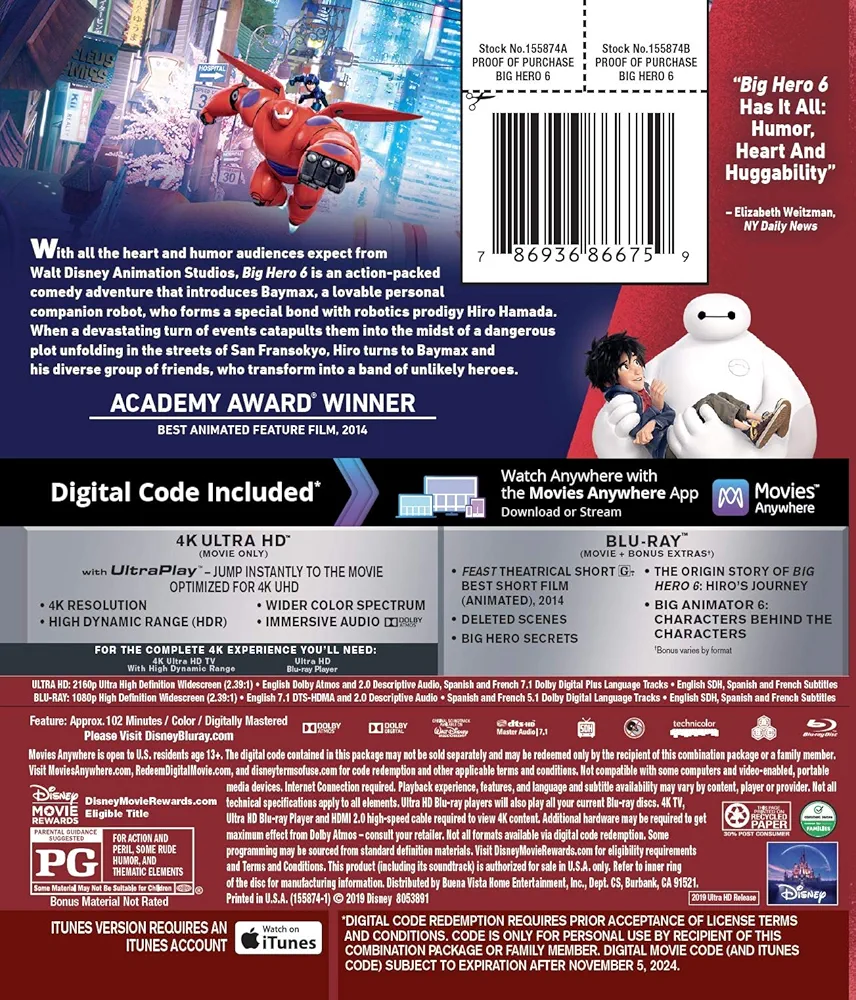(未使用･未開封品)ベイマックス 北米版 / Big Hero 6 [Blu-ray+DVD][Import] Amazon.co.jp: Big Hero 6: ミュージック