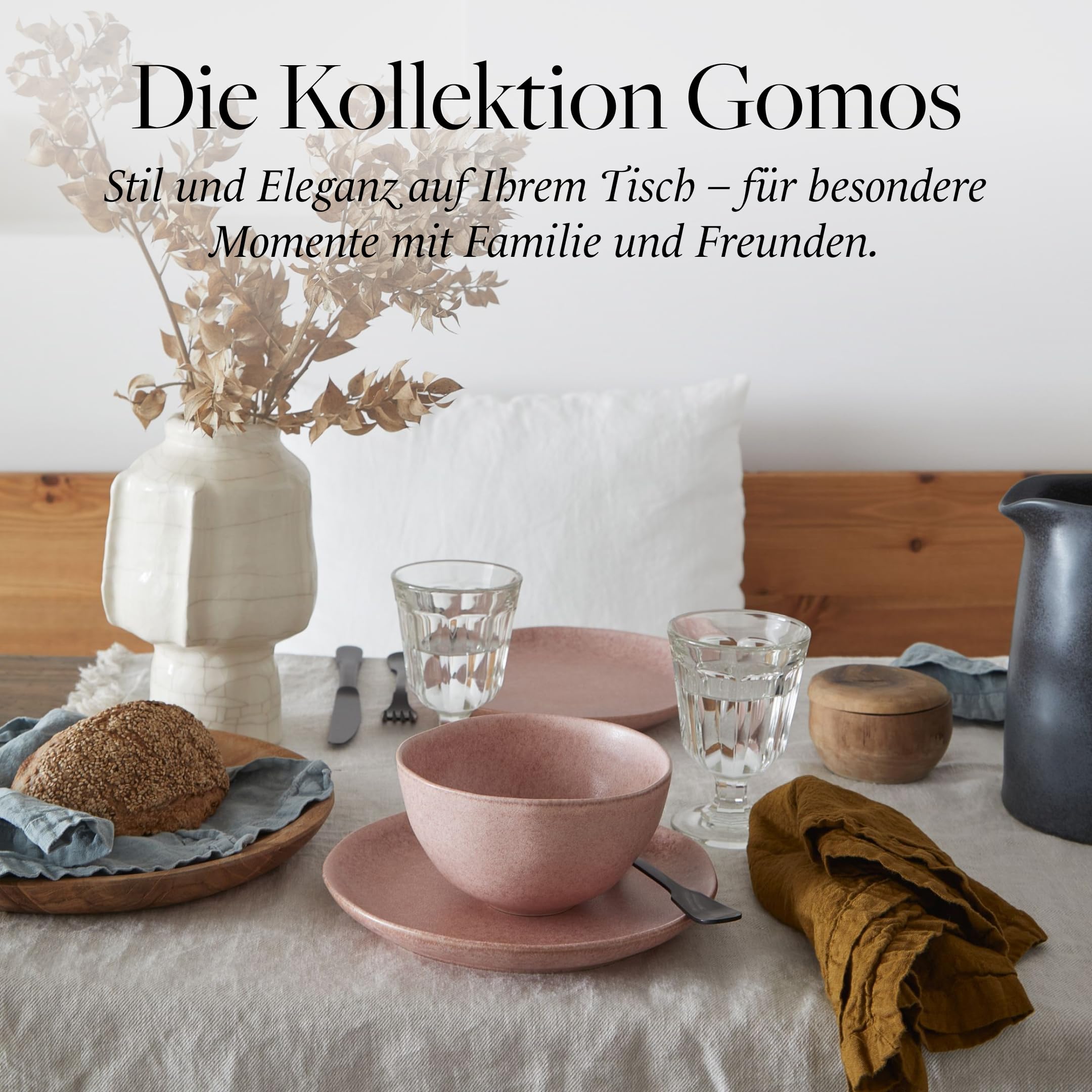 Costa Nova Wassergläser Set Gomos: Hochwertige Trinkgläser aus Kalk-Natron-Glas, Spülmaschinenfest, Elegantes Design, 280 ml Fassungsvermögen, Ideal für Wasser, Saft & Cocktails, 6-teilig