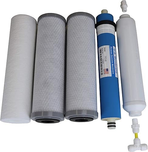 Compatible APEC Ultimate Complete 5 etapas de alta capacidad juego de filtros para los modelos ROES-50, RO-45, RO-PUMP RO sistemas de ósmosis