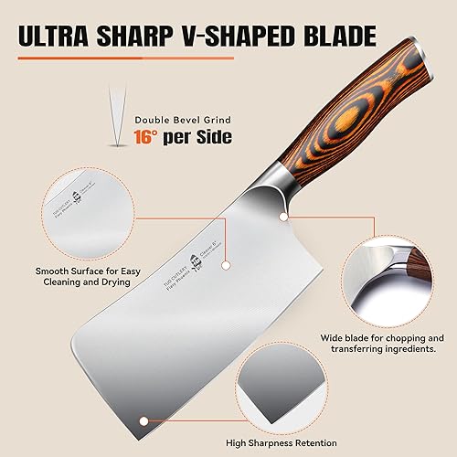Miniatura 6 de TUO cuchillo de chef cuchillo santoku cuchillo de cocina cuchillo para uso general cuchillo para picar juego de cuchillos Forged Germany 14116