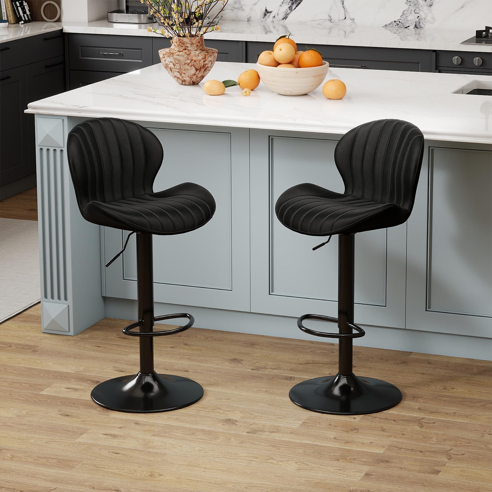 Youhauchair Modern Velvet Bar Stools