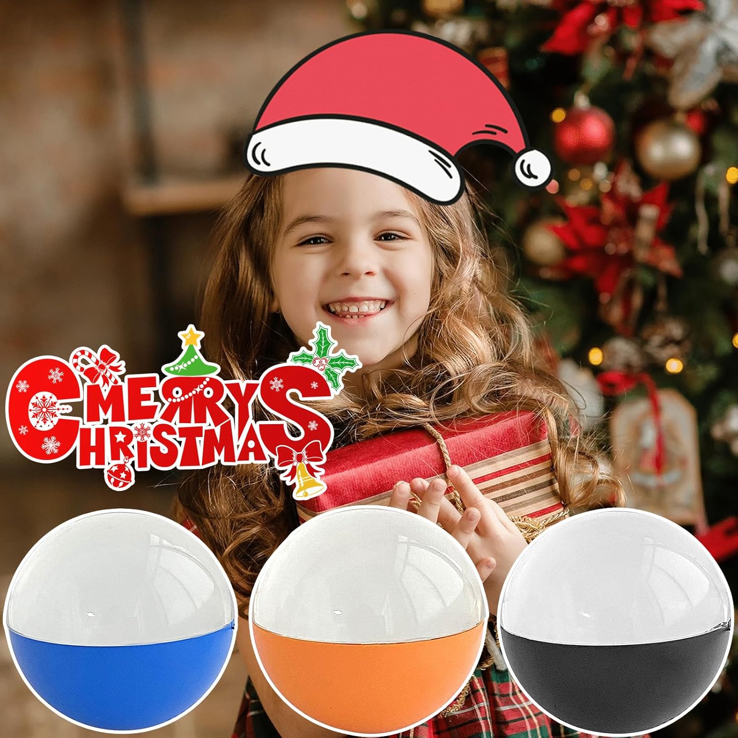 2.7" 3D Crystal Ball Video Player, Memory Orb, Personalized Digital Memory Display, Uploadable Videos & Photos, DIY Gift for Anniversary, Birthday,Couples,Pets, Memories (Orange)