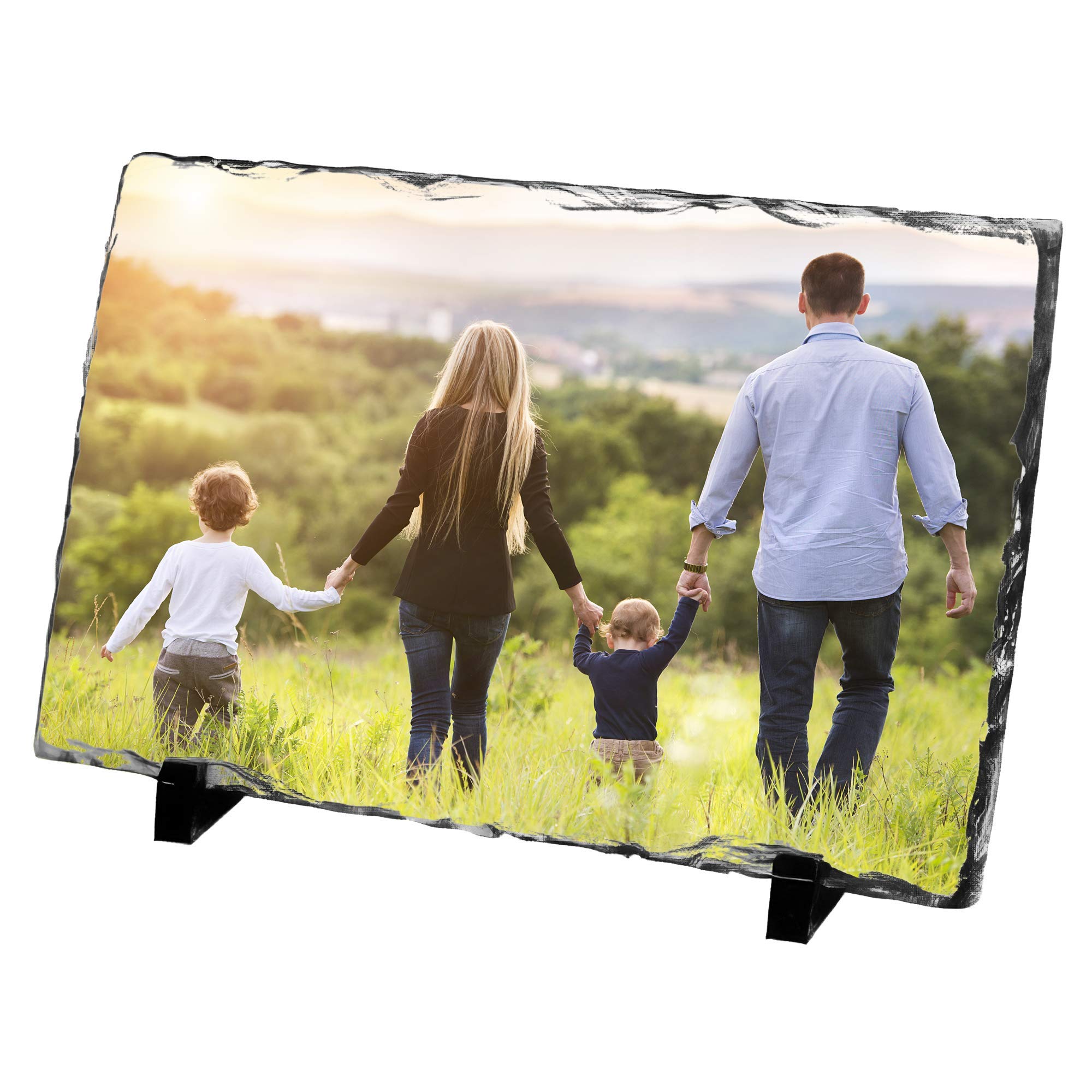 Dalton Designs UKPersonalised Rectangle Shaped Glossy Photo Rock Slate - Add Your Own Photo - 15cm x 20cm