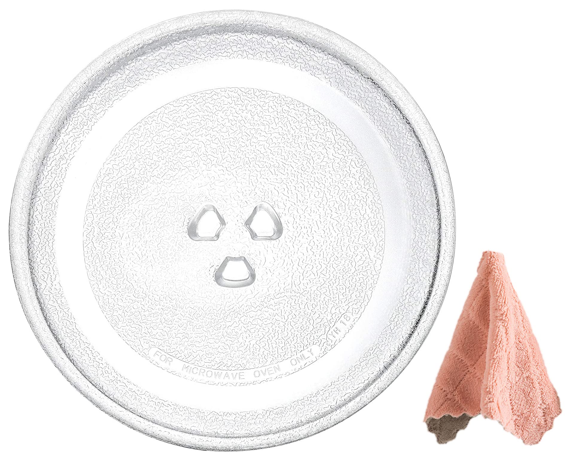 Rubik Microwave Oven Plate Replacement Small (24.5cm) Turntable Glass Tray Dishwasher Safe, Universal Compatibility