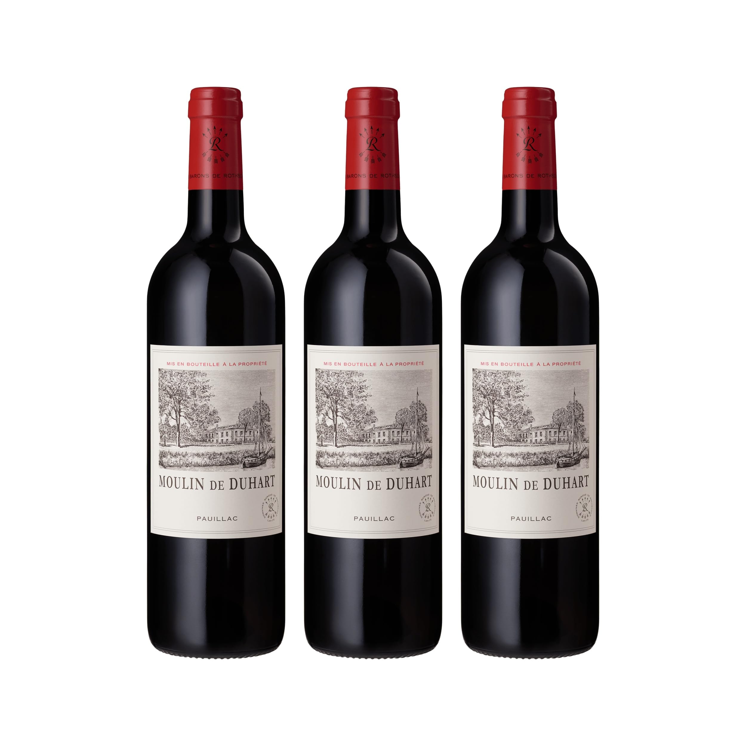 Château Duhart Milon Rothschild Moulin de Pauillac Rotwein Rot trocken Frankreich inkl. FeinWert E-Book (3 x 0.75 l)
