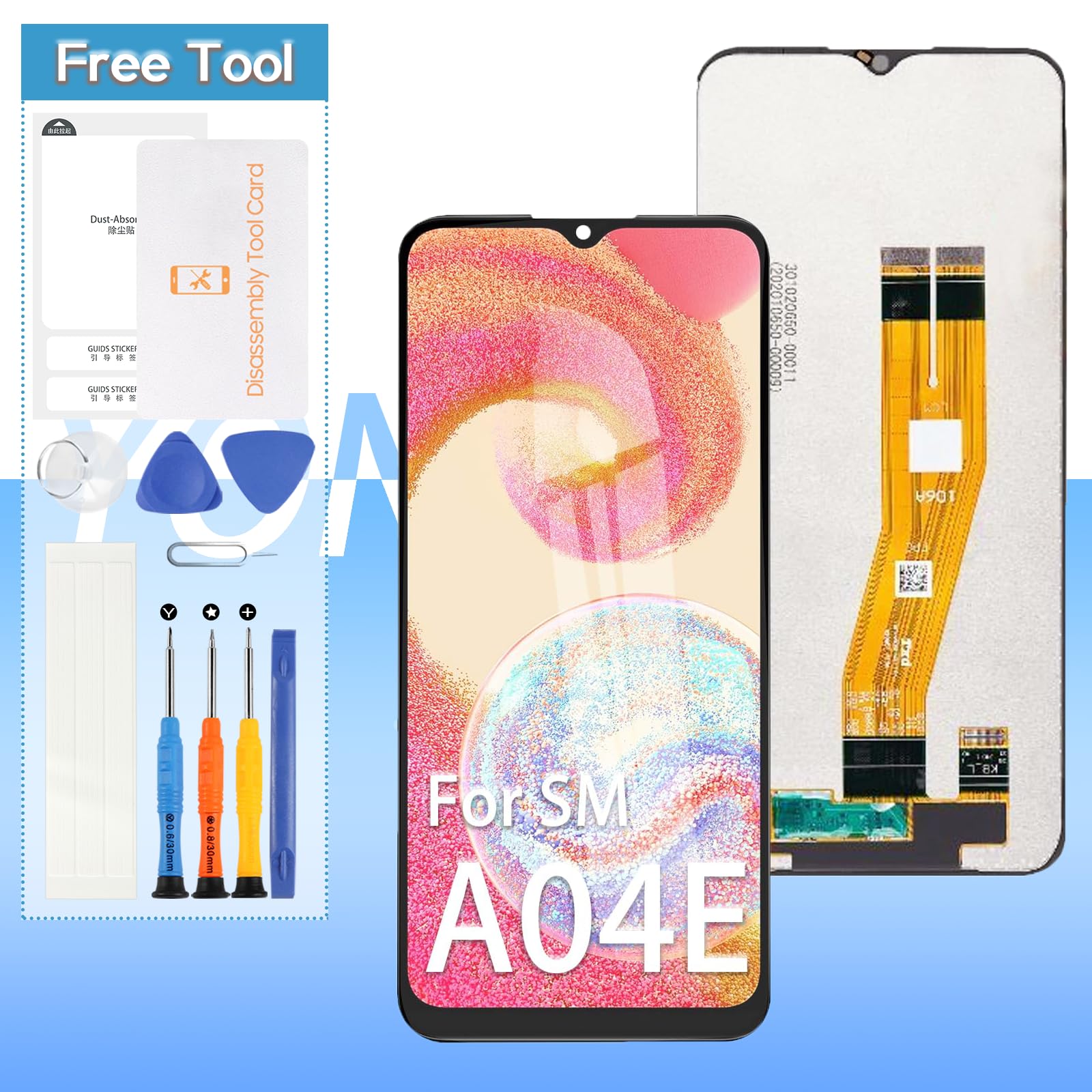 Screen Replacement for Samsung Galaxy A04e A042F A042M A042F/DS 6.5'' LCD Display Touch Digitizer Assembly with Tools