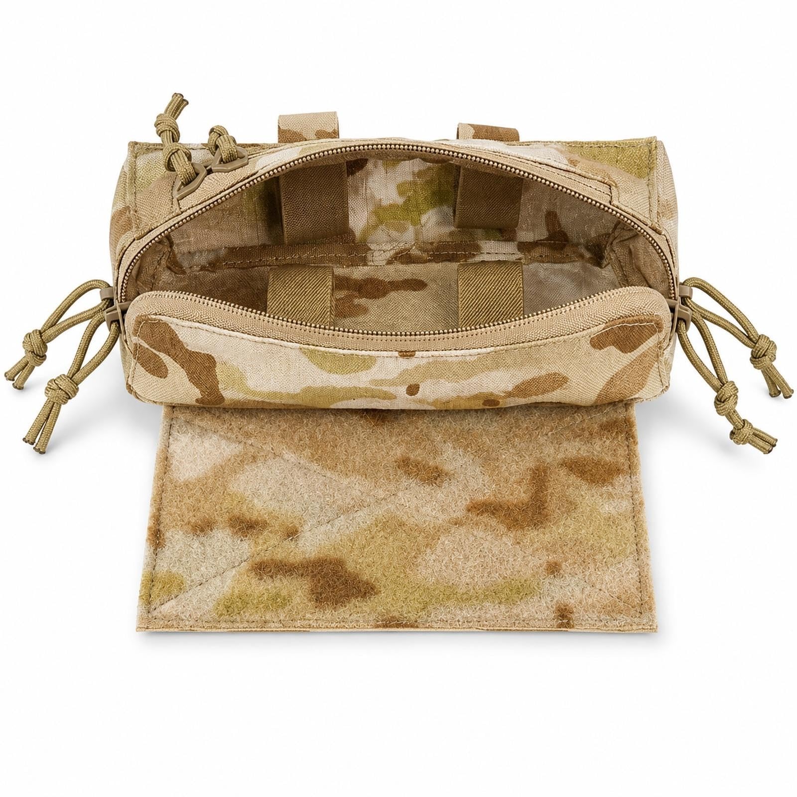 Kompakte Drop Pouch mit Loop Panel, Doppelzipper und Halteschlaufen