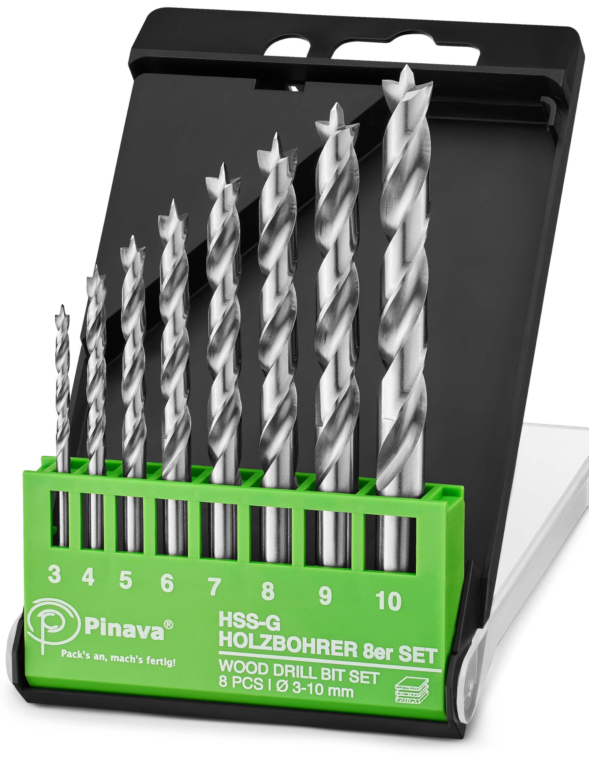 Holzbohrer Set 25-teilig 1-13mm - Spiralbohrer Für Weich- & Hartholz