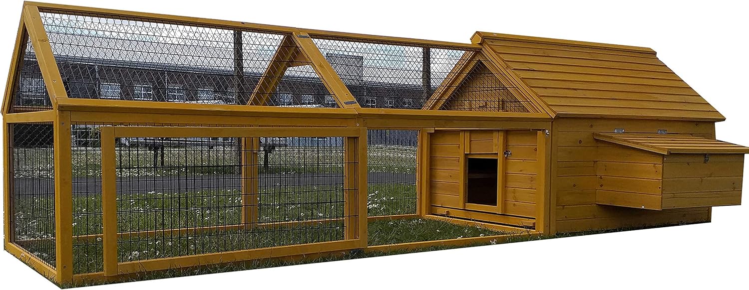 Eggshell LARGE GERTRUDE PLUS RUN CHICKEN COOP HEN HOUSE POULTRY ARK