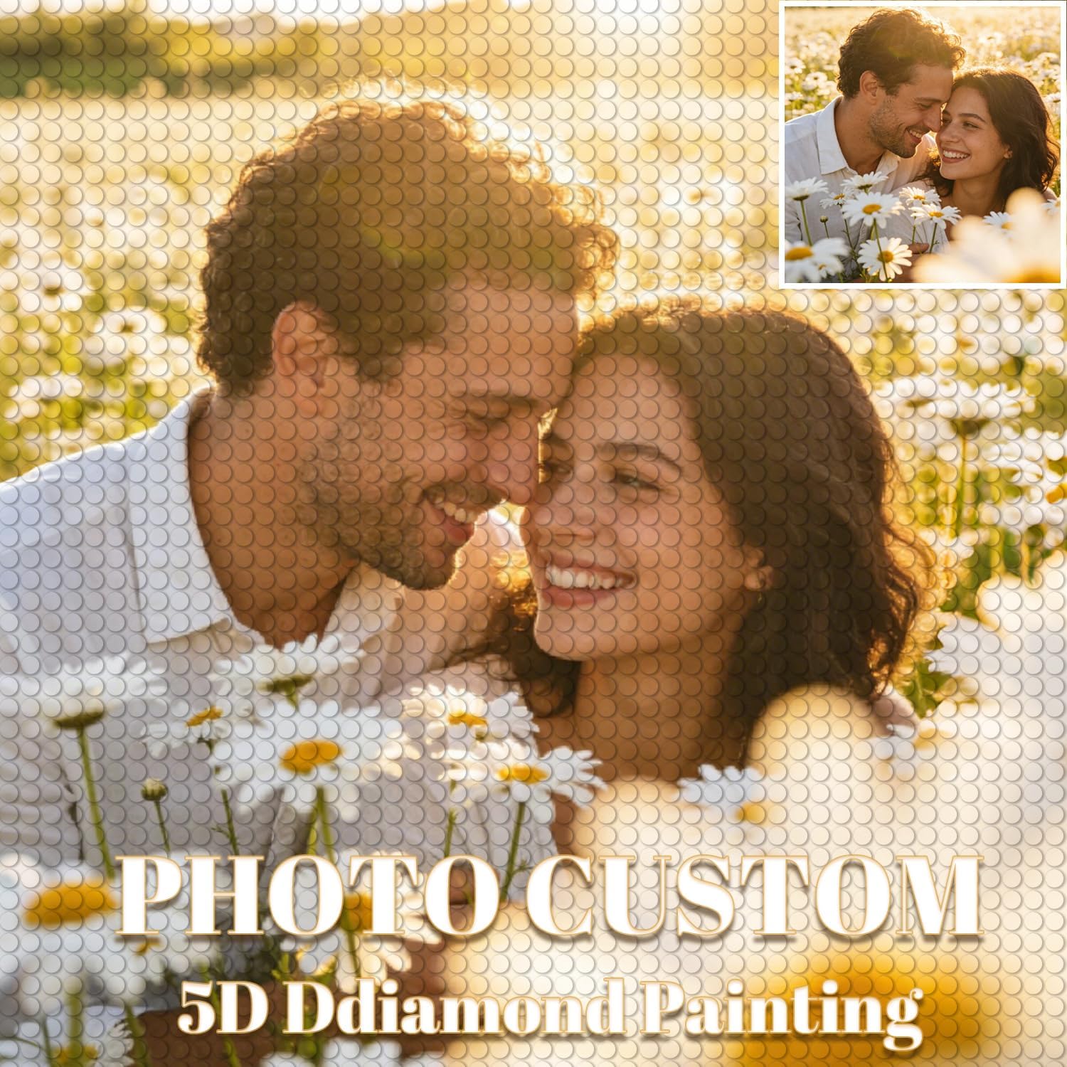 Custom 5D Diamond Art Painting Kit, Personalized DIY Diamond Painting from Your Photo, Full Drill Diamond Art for Adults & Home Wall Decor