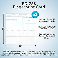 Vista 5 de National Gun Trusts - Fabricado en Estados Unidos - Tarjetas de huellas dactilares FD-258 2026, paquete de 3 - Versión 11-1-20 (ATF ORI)