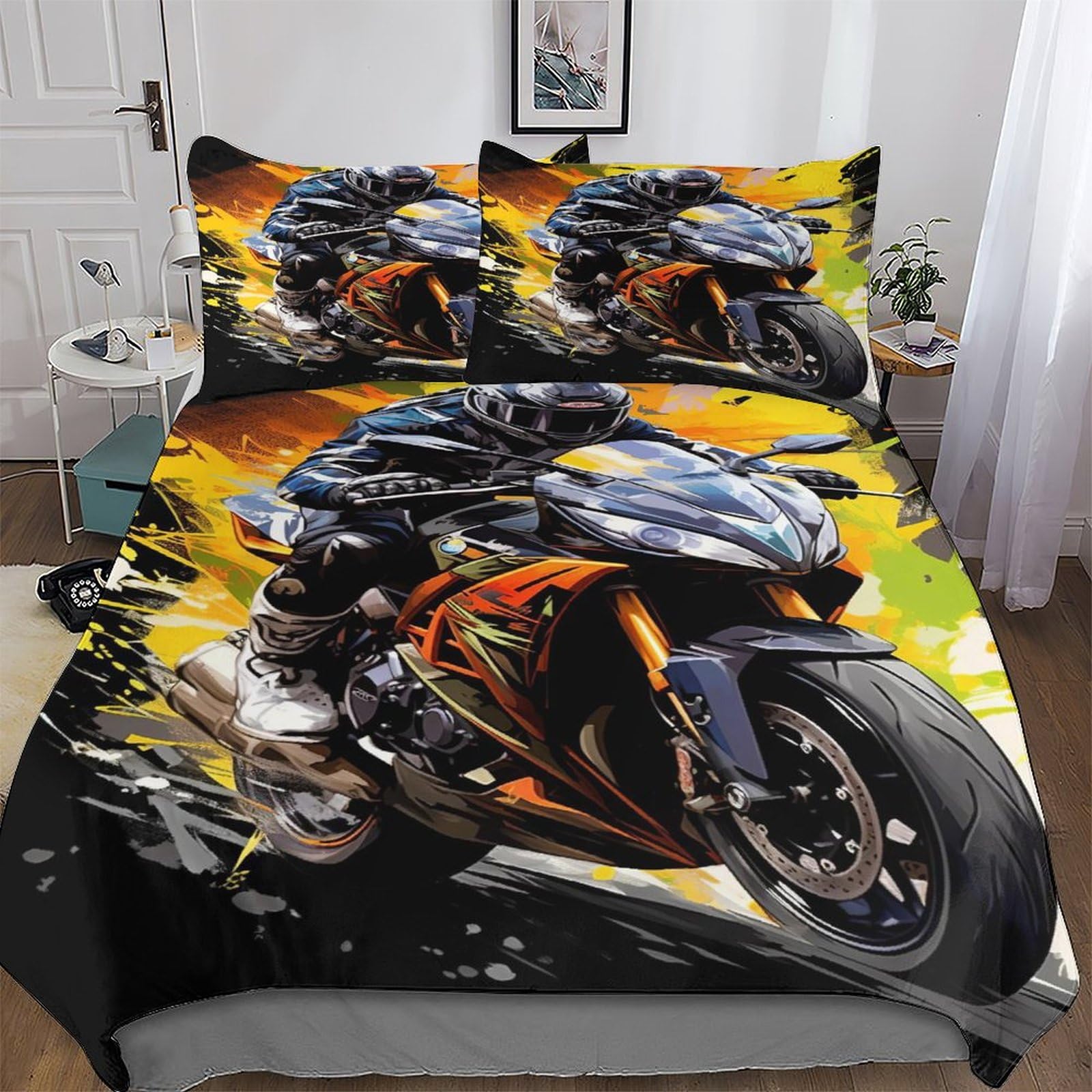 Housse de couette moto 220x240, une idée cadeau parfaite pour les passionnés