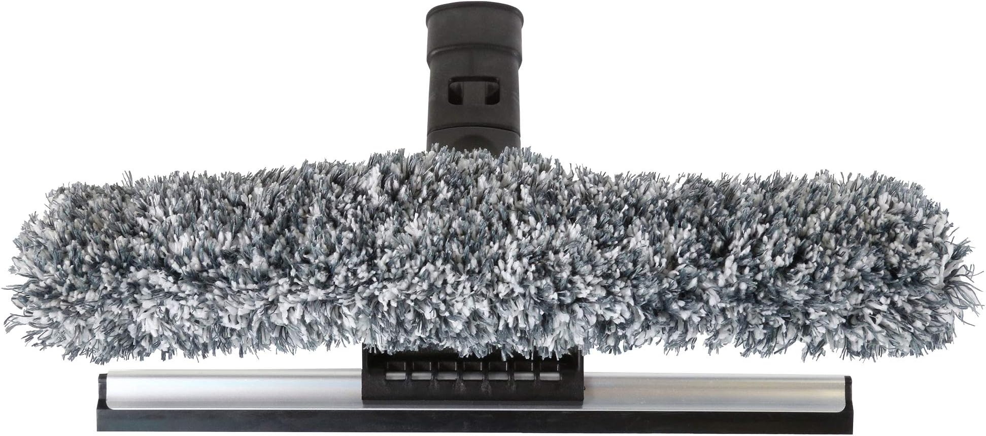 SWOPT 5133C6 12” Combination Squeegee Head – Squeegee Blade with Detachable Microfiber Scrubbing Pad, Ideal for Cleaning Windows and Glass Surfaces Interchangeable