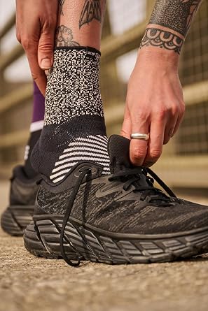 CEP Max Support Ankle Sleeve, Black/White, Unisex, M
