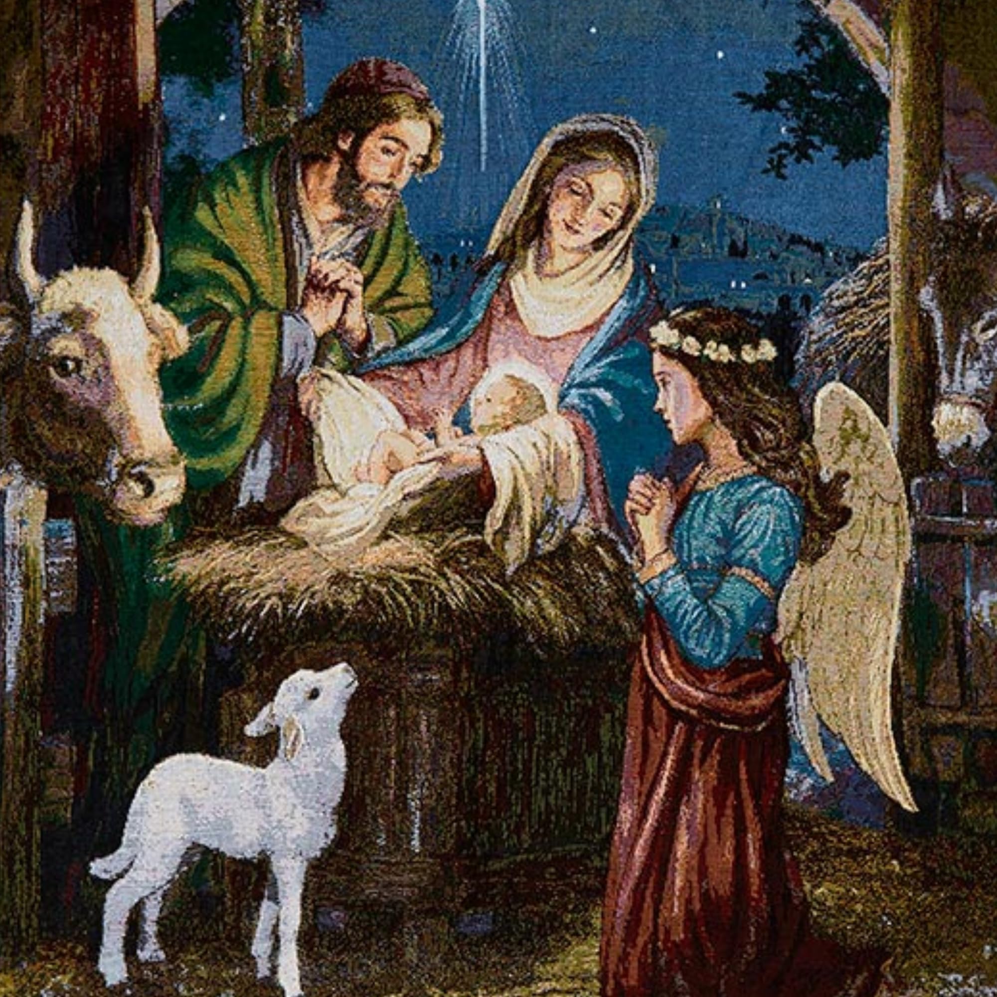 American Weavers Holy Family A Child Is Born Mary Joseph Jesus 
