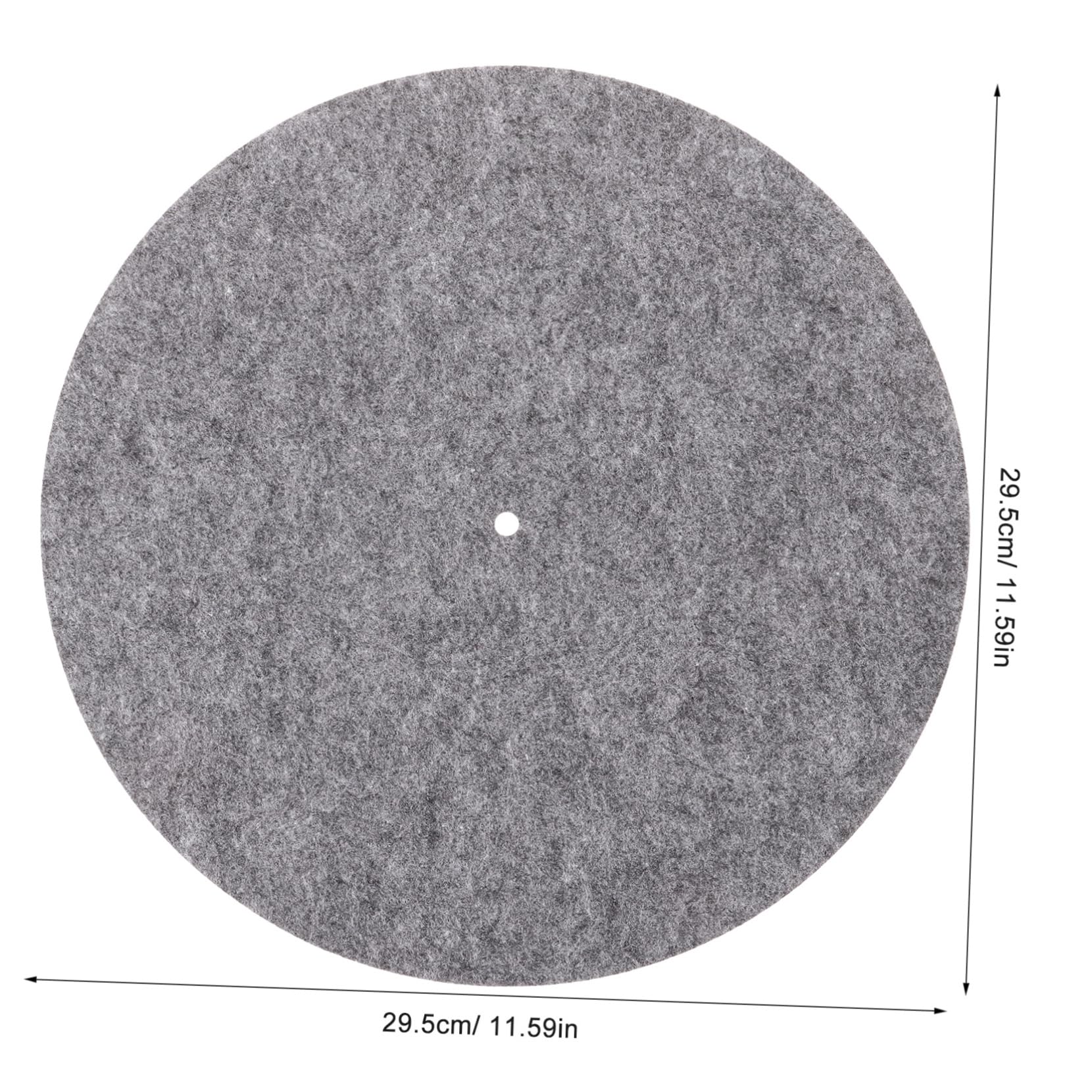 SUPVOX 2Pcs Vinyl Record Mats Slip Felt Turntable Mats for Record Players Vibration Control Scratch Protection Comfortable Use Grey