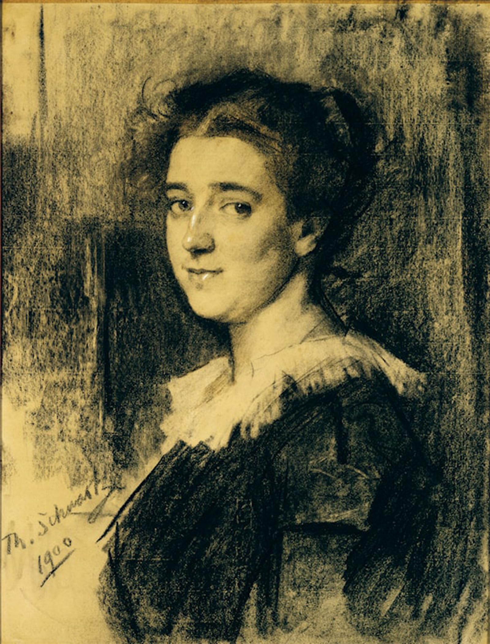 POSTERIIk Vintage Classic Picture Landscape Artwork Portrait of Aletta Anna Reiniera Ansingh by Therese Schwartze Portrait Canvas Painting for Office Home Decor 60x90cm