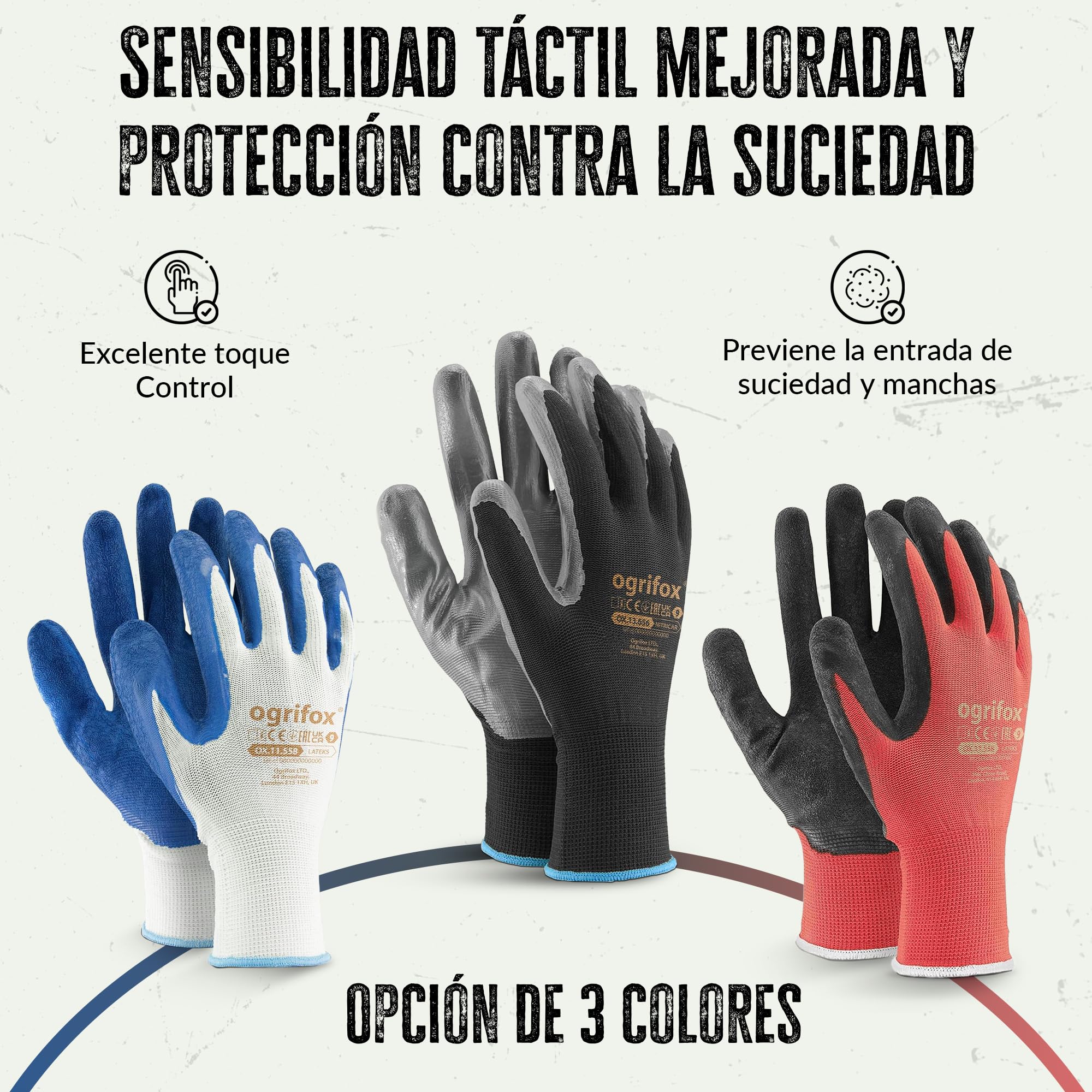 24 pares de guantes de trabajo recubiertos y porta clip para guantes FUZZIO®