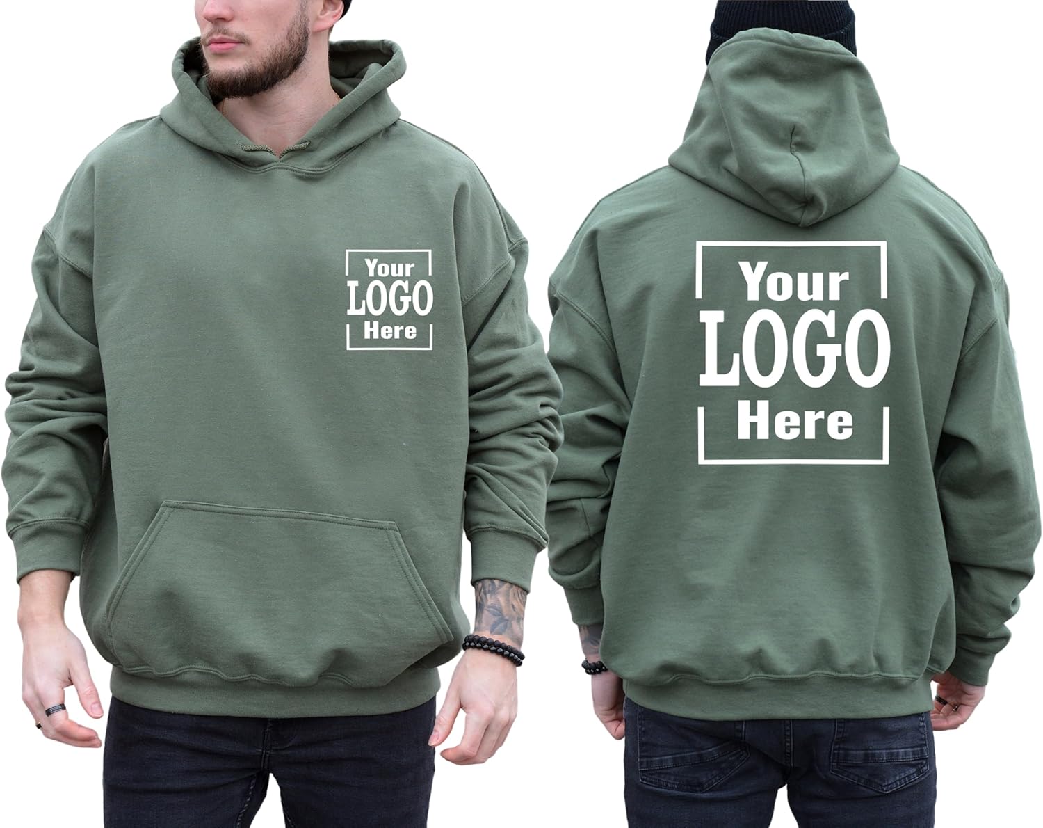 Custom Hoodies for Men and Women Customizable Hoodie Customized Hoodie Design Your Own Personalized Logo Hoodies Front and Back Print Custom Text Hoodies