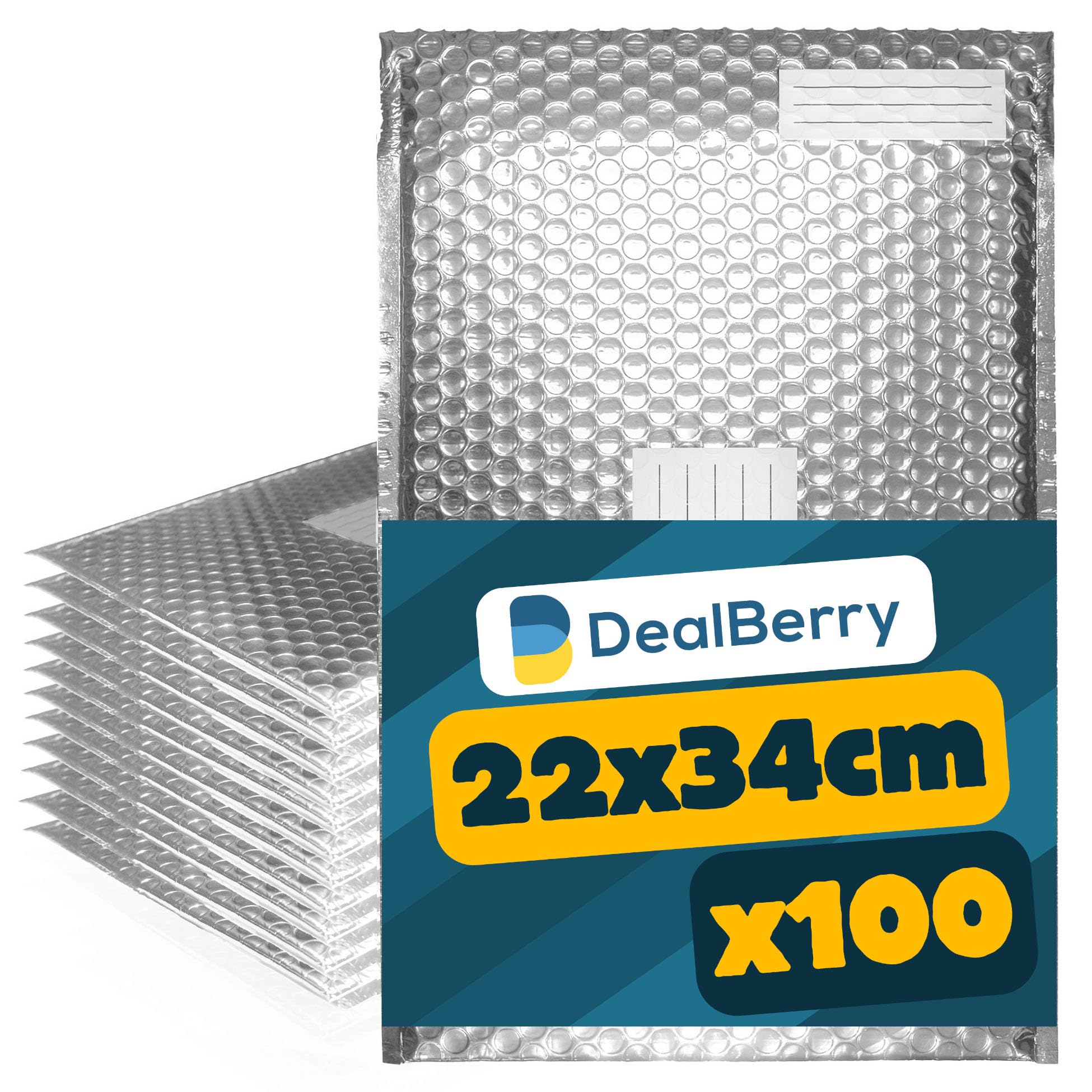 100 Pack Padded Bubble Envelopes - Bubble Wrap Envelope - Poly Bags for Shipping Packaging Mailing - Envelopes Peel and Seal - Address & Return Box - Size 240x340mm