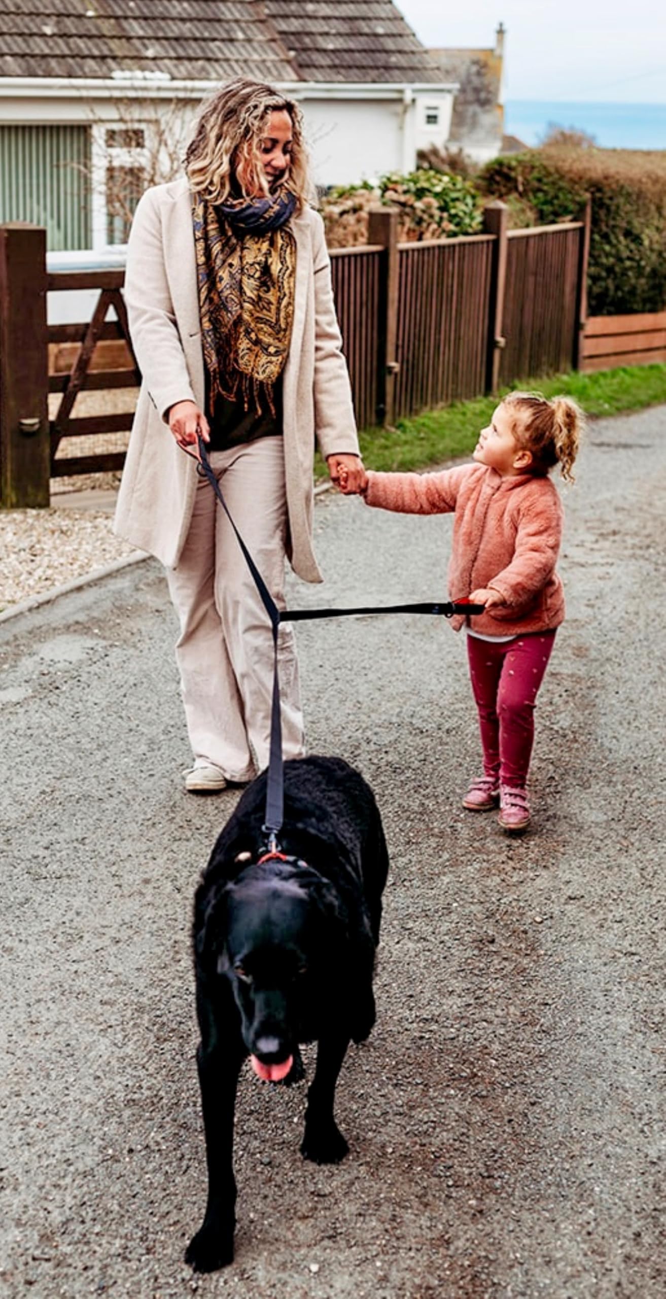 Two Person Dog Leash – Kid-Friendly Dual Handle for Shared Control, Therapy & Service Use in Occupational Therapy, Assisted Handling & Safe Walking –