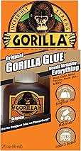 Gorilla Original Gorilla Glue, Waterproof Polyurethane Glue, 2 Ounce Bottle, Brown, (Pack of 1)