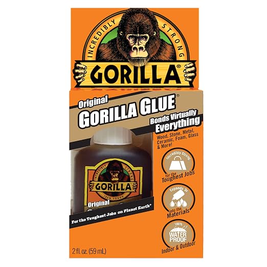 Gorilla Original Gorilla Glue, Brown, Waterproof Polyurethane Glue, 2 Ounce (Pack of 10) - Expands Into Materials, All Purpose miniatura 2