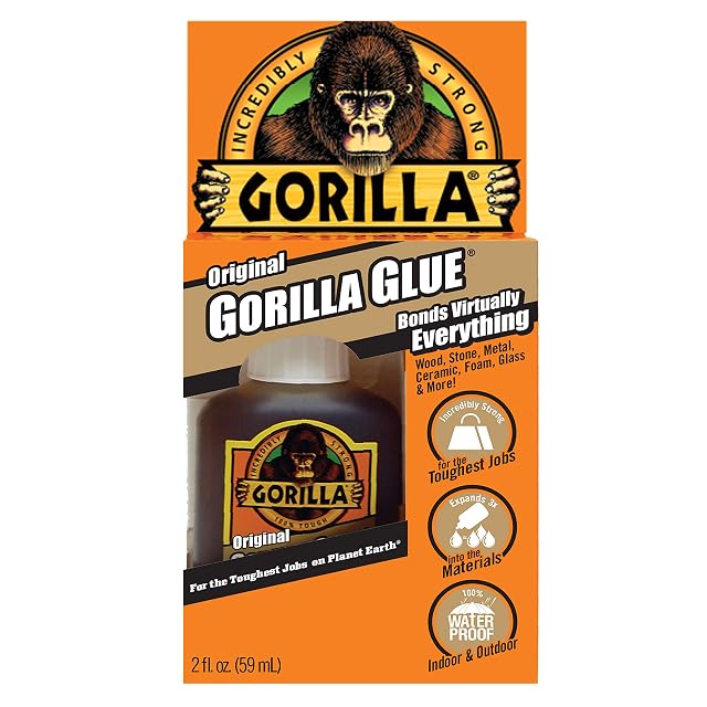Gorilla Original Gorilla Glue Waterproof Polyurethane Glue 2 Ounce Bottle Brown Pack of 1