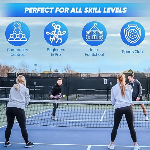 Miniatura 6 de Pickleball Paddles - Fiberglass Pickleball Paddles Set of 2, USAPA Approved Pickle Ball Rackets 2 Pack with 4 Pickleball Balls, 1 Pickleball Bag,