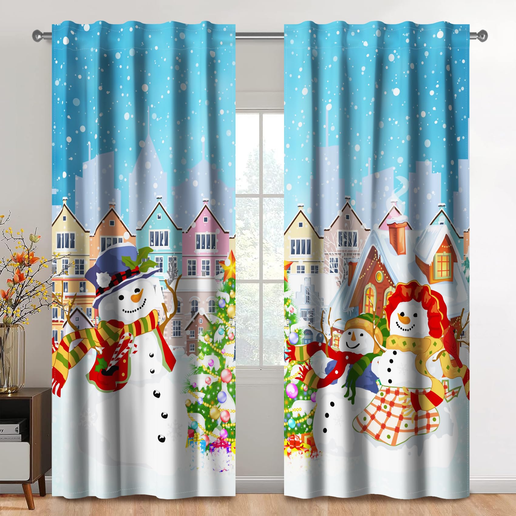 Kzzfqxb 117x183cm Rod Pocket Curtains 2 Panels