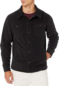 Amazon Essentials mens Long-sleeve Polar Fleece Shirt JacketFleece Jacket