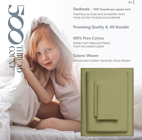 Miniatura 70 de Mayfair Linen Juego de sábanas de 100 % algodón a rayas, tamaño individual, sábanas de damasco de 500 hilos, tamaño individual, juego de 3 piezas