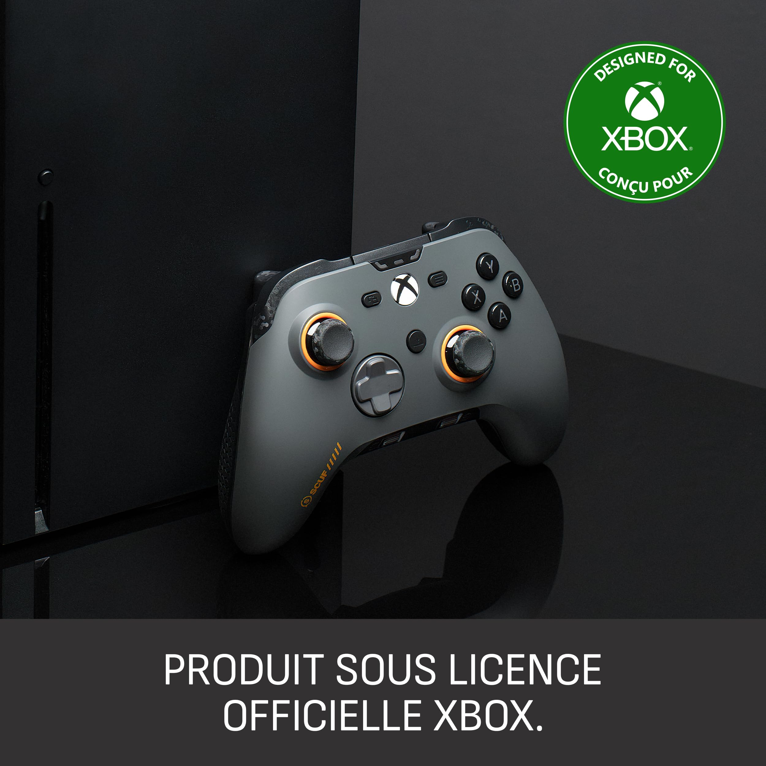 SCUF VALOR Manette Xbox Performance Filaire – TMR Anti-Drift – Noir | Palettes Arrière Personnalisables, Gâchettes Instantanées, Sticks TMR Anti-Drift, Commandes Audio, Xbox Series X|S, One, PC