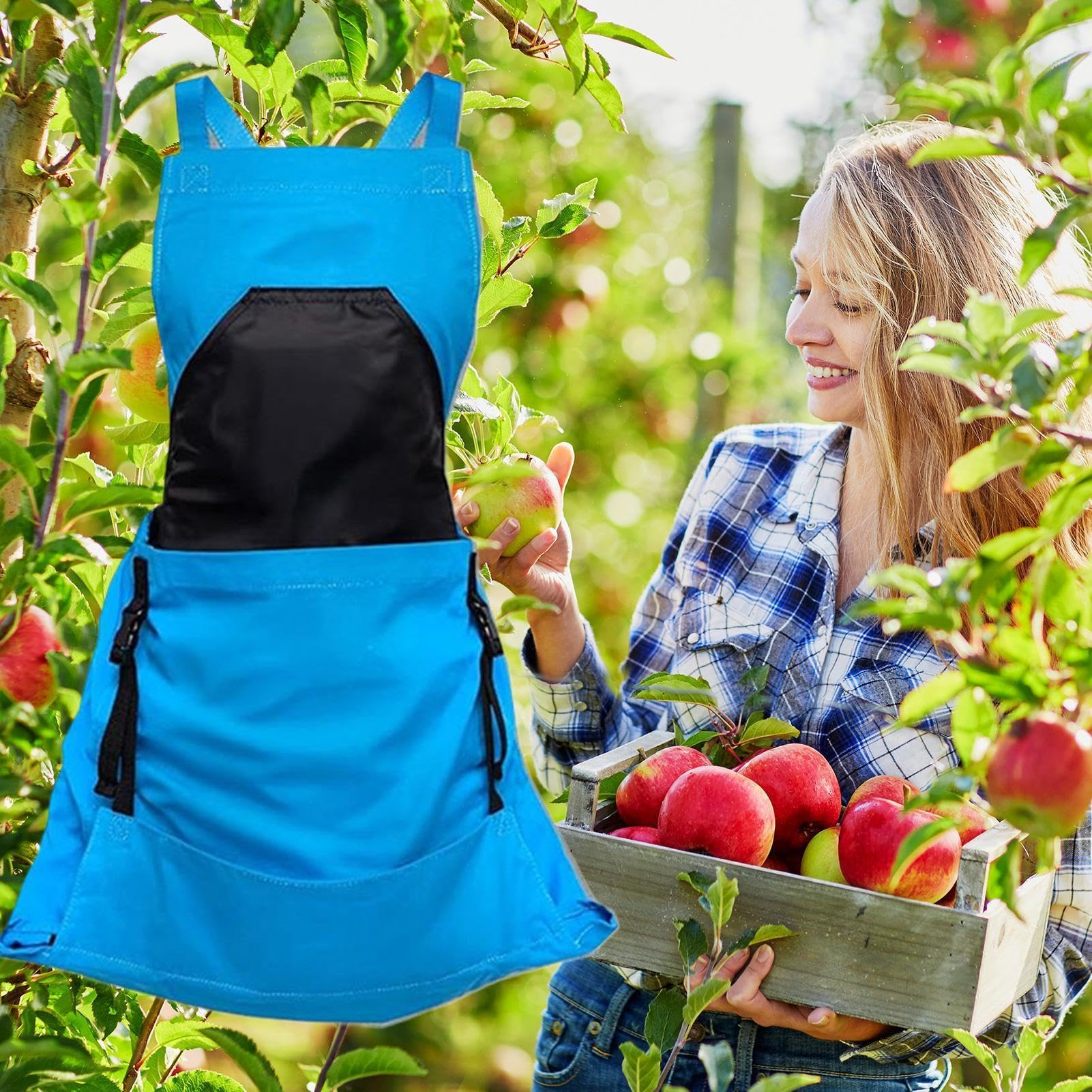 Generisch Grembiule da giardino da donna, impermeabile, con schiena incrociata, grembiule da giardinaggio, grembiule da giardino per donne e uomini, per giardinieri, agricoltori, diserbatura
